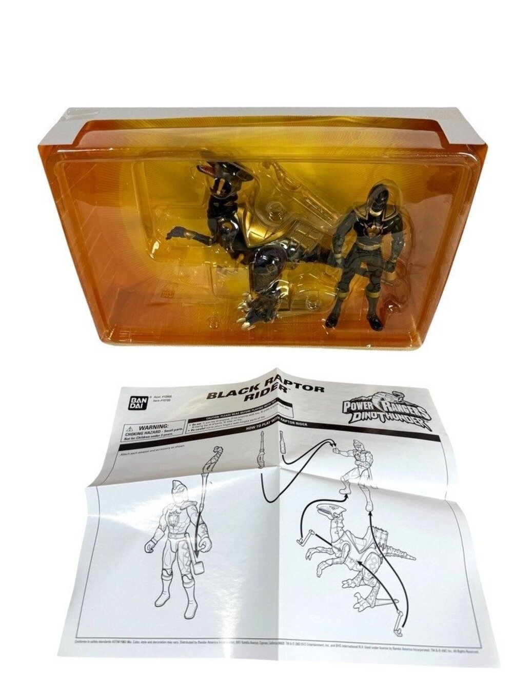 Power Rangers Dino Thunder Black Raptor Rider Complete With Instructions - Picture 2 of 8